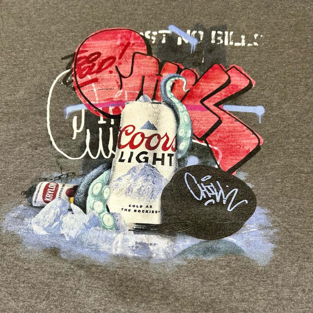 Coors Light Beer Graphic Gray Sweatshirt Hoodie